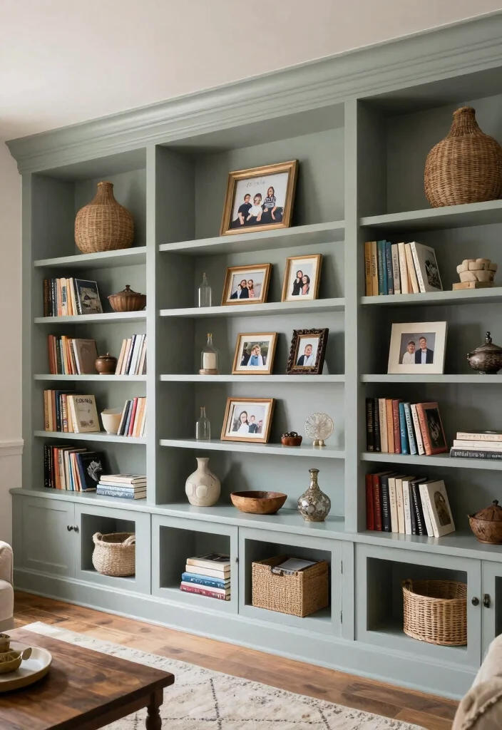 12 Country Living Room Ideas with Classic Comfort 17 12 Country Living Room Ideas with Classic Comfort 7. Utilize Built in Shelves 0