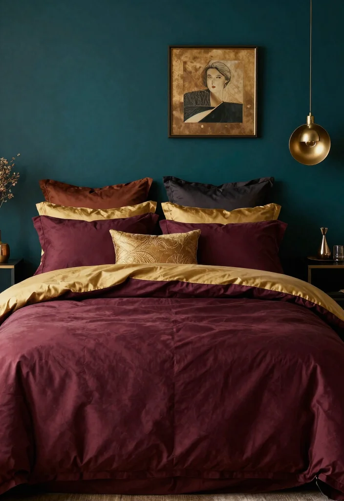 12 Dark Teal Bedroom Ideas for a Rich Moody Look 7. Rich Color Palettes 0