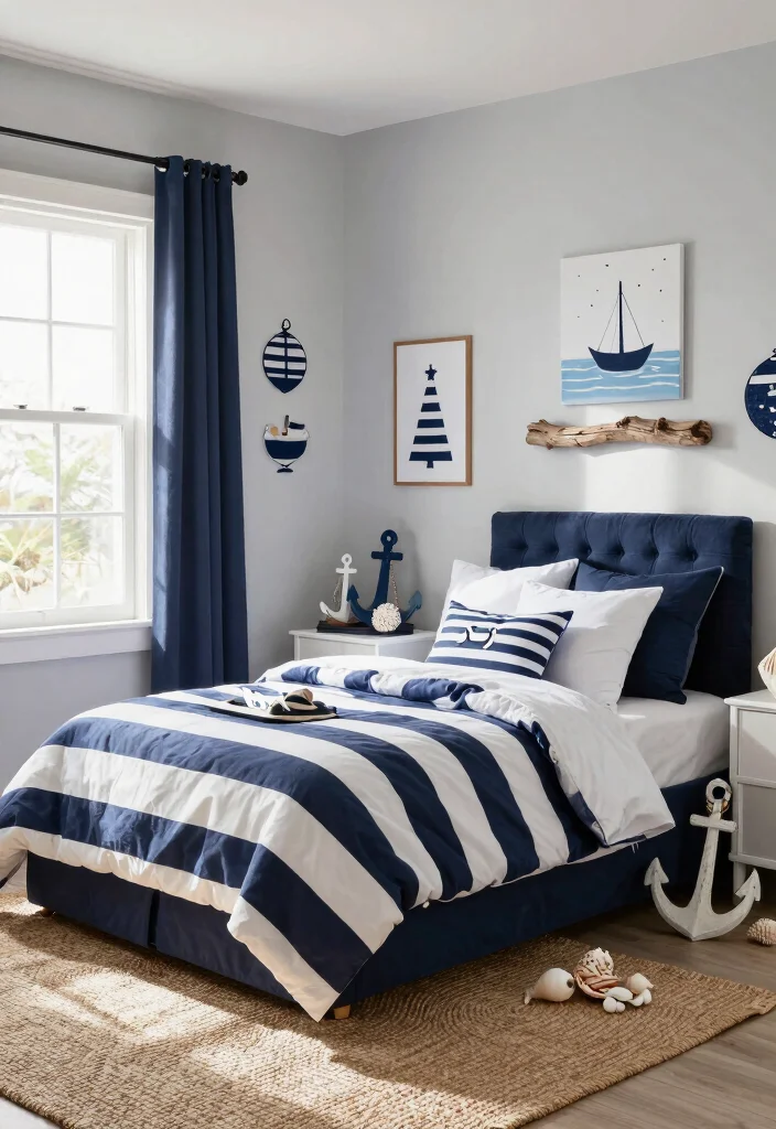 12 Girls Blue Bedroom Ideas That Feel Fresh 1. Nautical Vibes 0