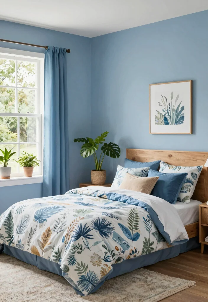 12 Girls Blue Bedroom Ideas That Feel Fresh 10. Nature Inspired 0