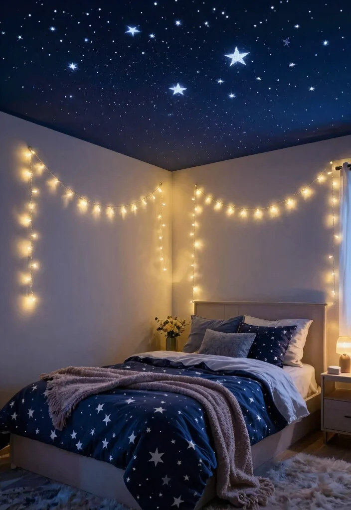 12 Girls Blue Bedroom Ideas That Feel Fresh 4. Starry Nights 0