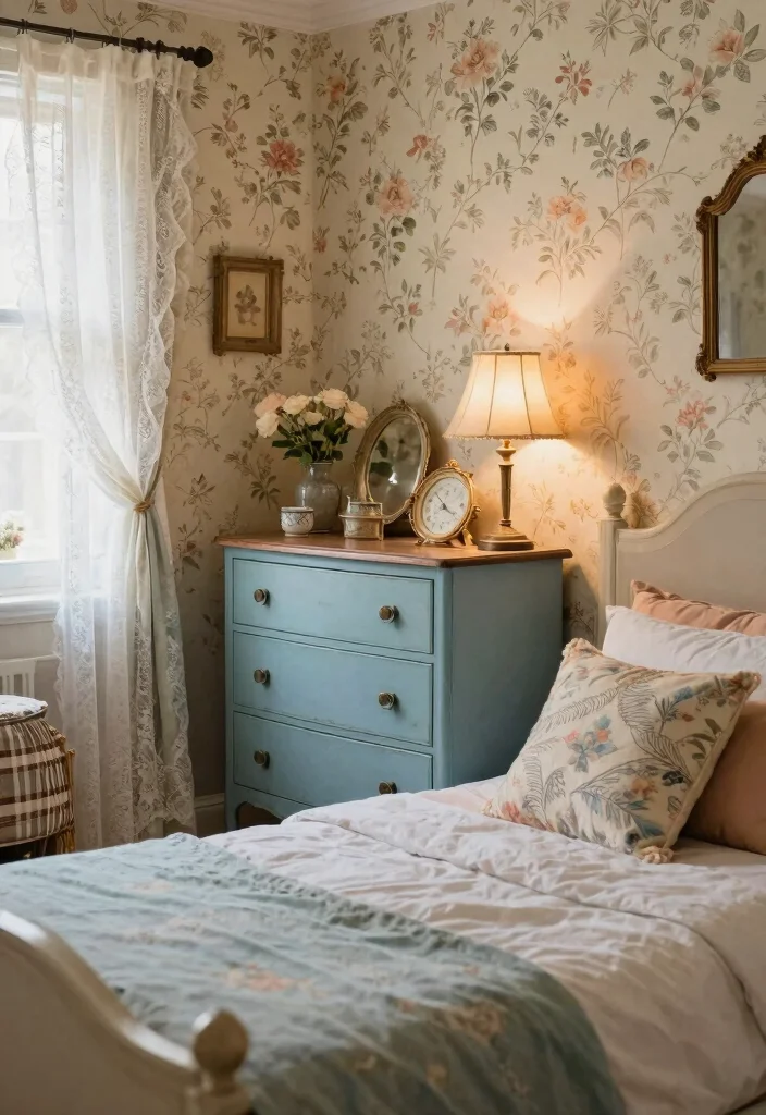 12 Girls Blue Bedroom Ideas That Feel Fresh 6. Vintage Charm 0