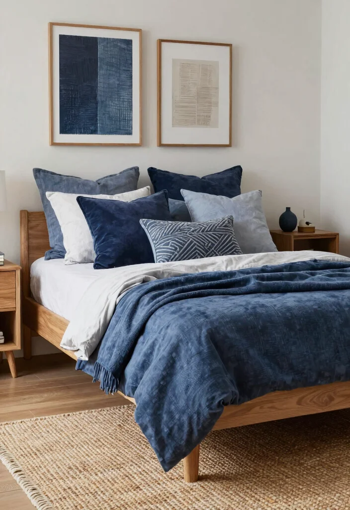 12 Girls Blue Bedroom Ideas That Feel Fresh 9. Layered Textures 0