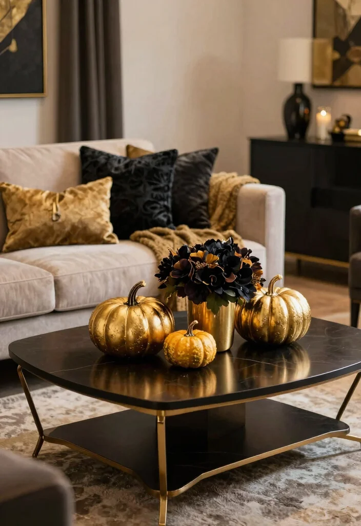 12 Gold and Black Living Room Ideas with Luxe Contrast 61 12 Gold and Black Living Room Ideas with Luxe Contrast 11. Seasonal Decor Changes 0