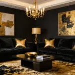 12 Gold and Black Living Room Ideas with Luxe Contrast
