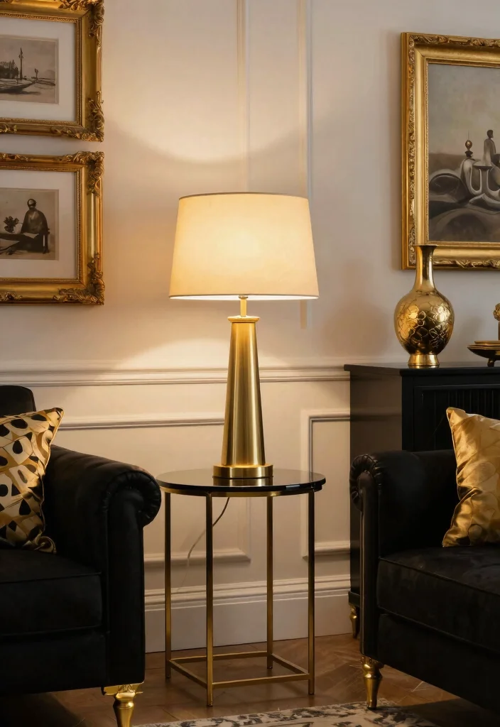 12 Gold and Black Living Room Ideas with Luxe Contrast 36 12 Gold and Black Living Room Ideas with Luxe Contrast 6. Gold Accents Everywhere 0