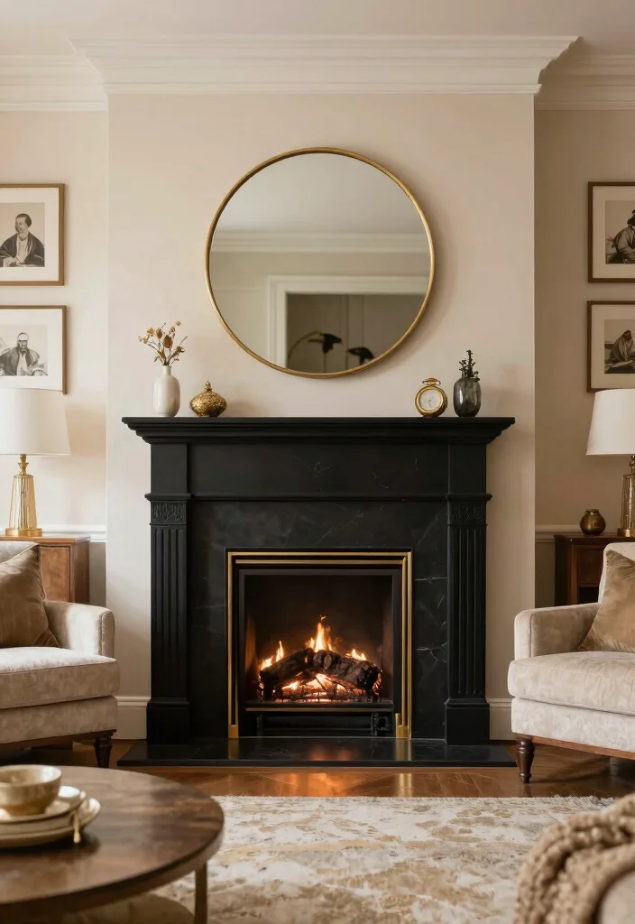 12 Gold and Black Living Room Ideas with Luxe Contrast 58 12 Gold and Black Living Room Ideas with Luxe Contrast 8. Create a Cozy Focal Point 0