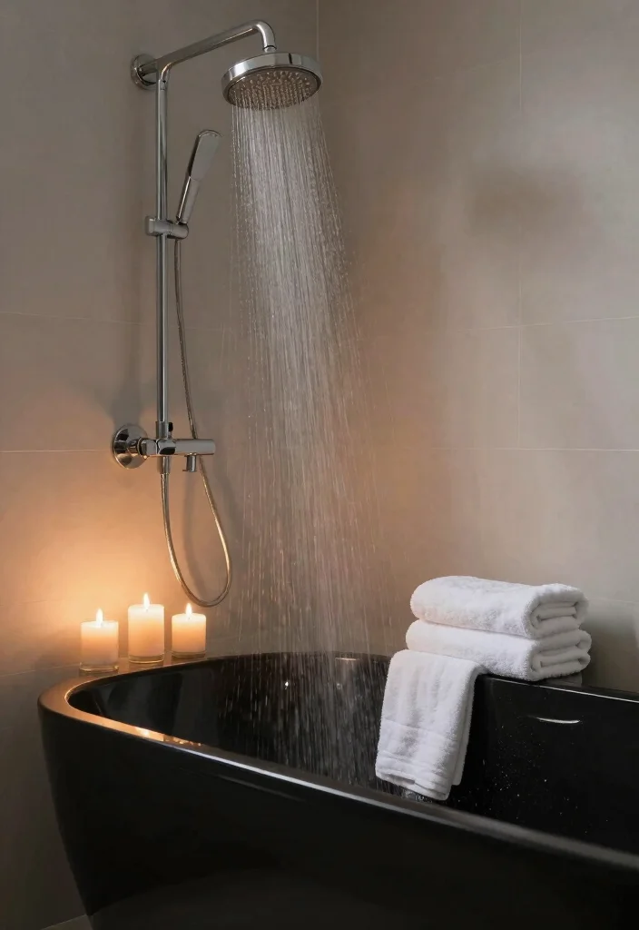 12 Gray and Black Bathroom Ideas with Bold Modern Mood 62 12 Gray and Black Bathroom Ideas with Bold Modern Mood 12. Spa Like Amenities 0