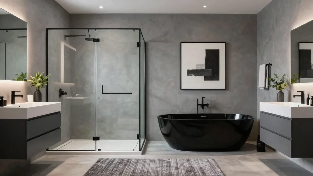 12 Gray and Black Bathroom Ideas with Bold Modern Mood