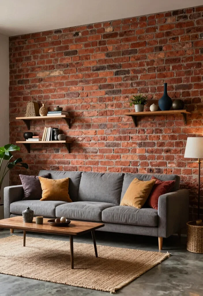 12 Industrial Living Room Ideas with Raw Texture 2 12 Industrial Living Room Ideas with Raw Texture 2. Exposed Brick Accents 0