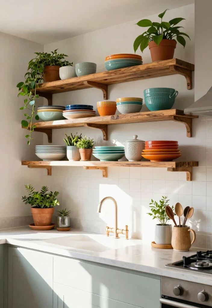 12 Kitchen Furniture Ideas for Flexible Layouts 12. Open Shelving 0