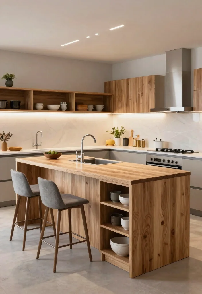 12 Kitchen Furniture Ideas for Flexible Layouts 3. Multifunctional Islands 0