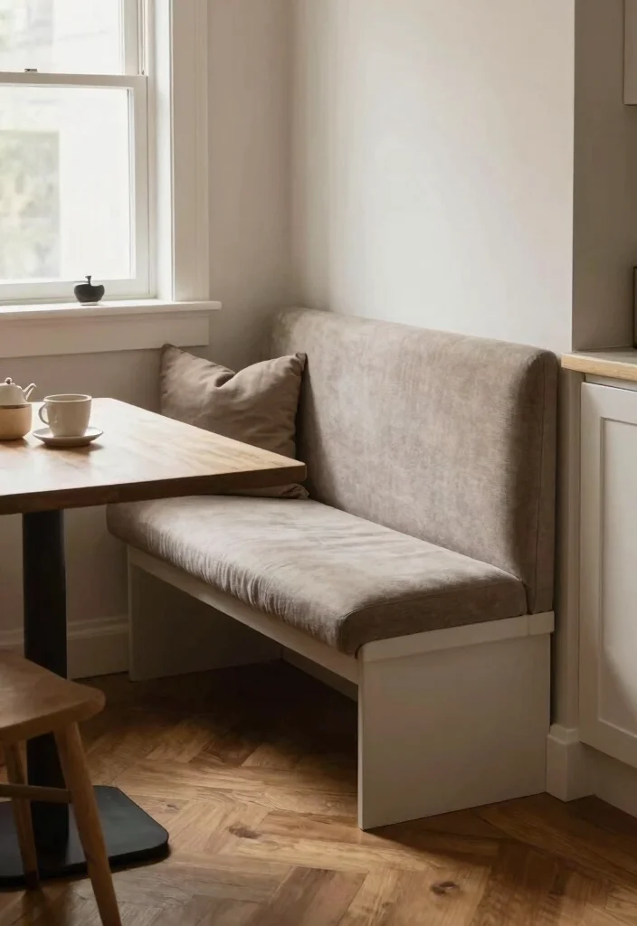 12 Kitchen Furniture Ideas for Flexible Layouts 4. Compact Benches 0