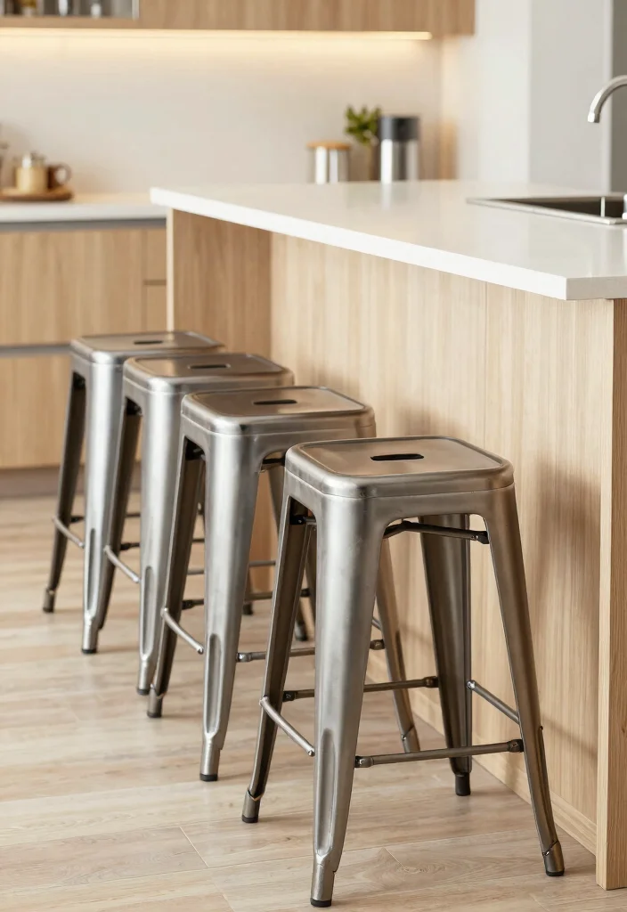 12 Kitchen Furniture Ideas for Flexible Layouts 5. Space Saving Stools 0