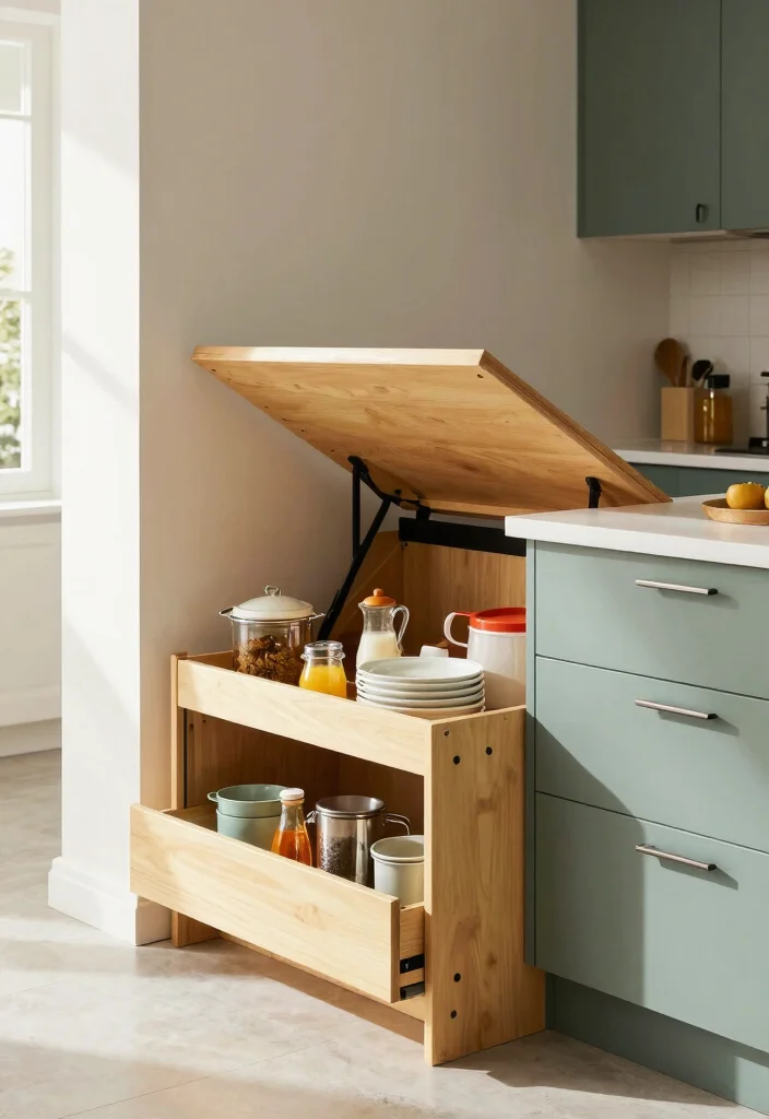 12 Kitchen Furniture Ideas for Flexible Layouts 6. Hidden Storage Solutions 0