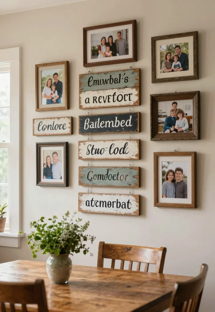 12 Kitchen Gallery Wall Ideas That Add Personality 2 12 Kitchen Gallery Wall Ideas That Add Personality 2. Rustic Wooden Signs 0