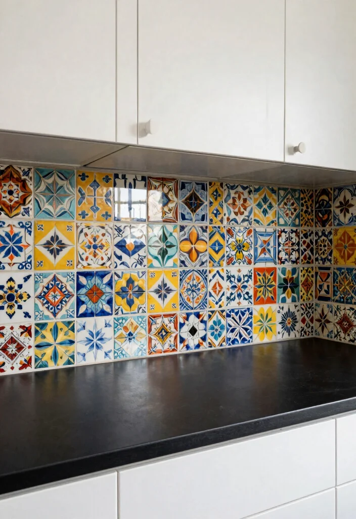 12 Kitchen Ideas with Black Countertops for Bold Style 14 12 Kitchen Ideas with Black Countertops for Bold Style 4. Bold Backsplash Choices 0