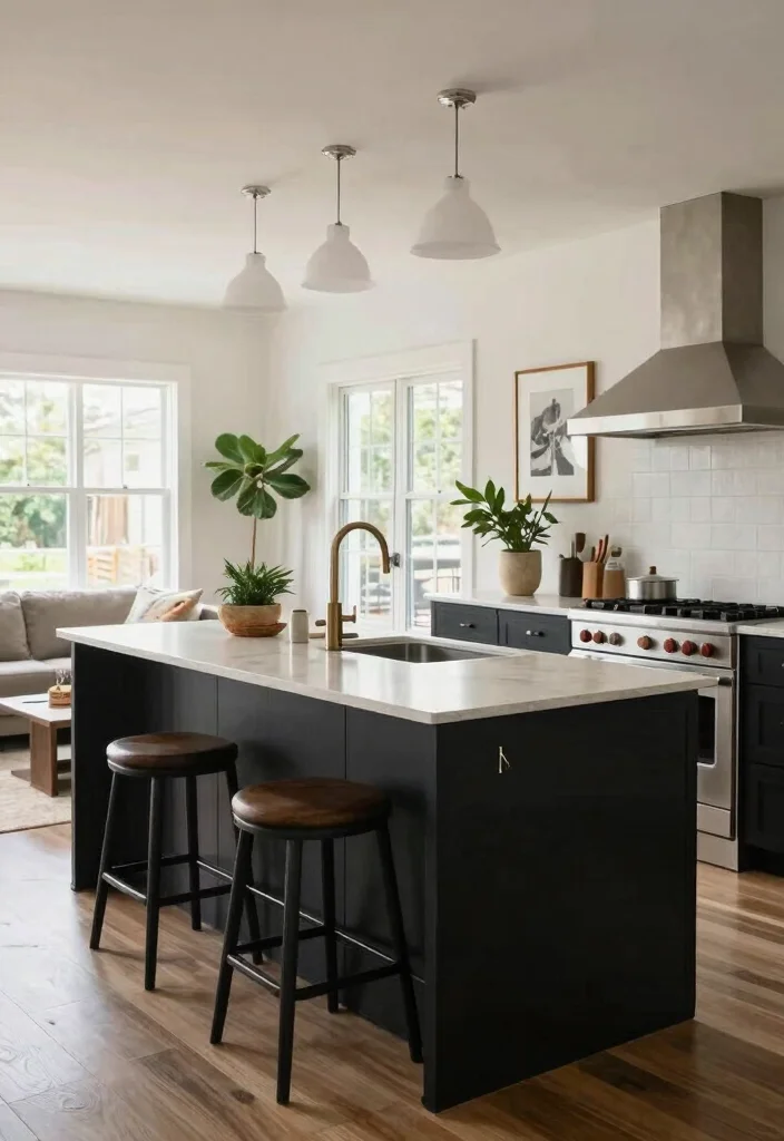 12 Kitchen Ideas with Black Countertops for Bold Style 37 12 Kitchen Ideas with Black Countertops for Bold Style 7. Open Concept Layouts 0