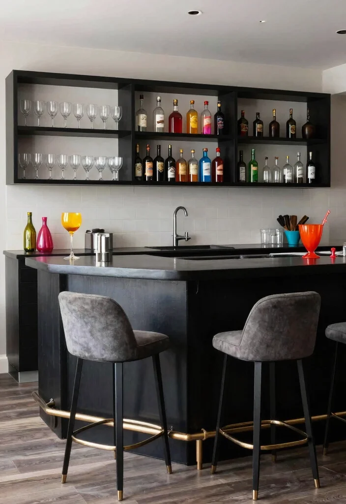 12 Kitchen Ideas with Black Countertops for Bold Style 39 12 Kitchen Ideas with Black Countertops for Bold Style 9. Bold Bar Areas 0