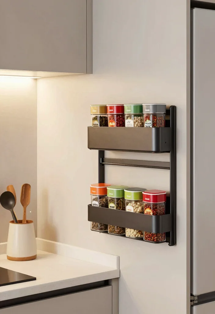 12 Kitchen Pantry Ideas for Organized Storage 34 12 Kitchen Pantry Ideas for Organized Storage 4. Magnetic Spice Rack 0