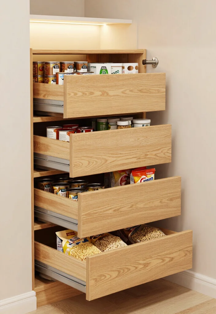 12 Kitchen Pantry Ideas for Organized Storage 45 12 Kitchen Pantry Ideas for Organized Storage 5. Pull Out Drawers 0