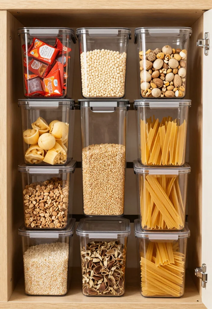 12 Kitchen Pantry Ideas for Organized Storage 56 12 Kitchen Pantry Ideas for Organized Storage 6. Clear Storage Bins 0