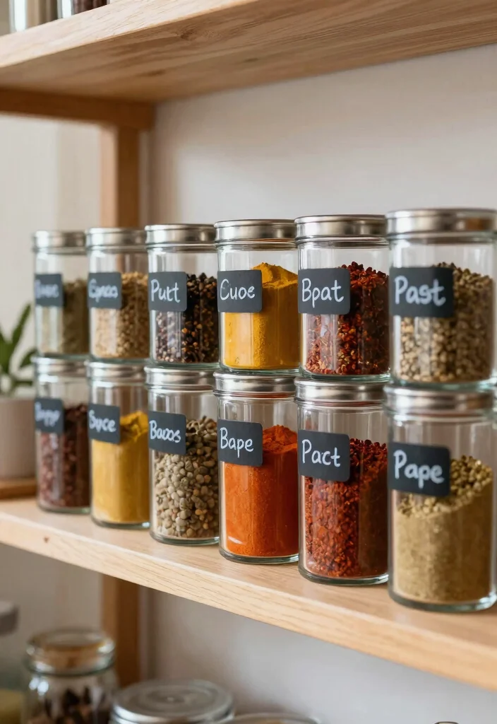 12 Kitchen Spice Rack Ideas for Easy Organization 5. Clear Container Spice Storage 0