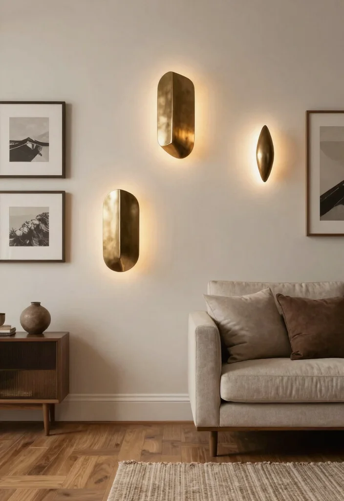 12 Living Room Ceiling Light Ideas for Better Ambience 24 12 Living Room Ceiling Light Ideas for Better Ambience 4. Artistic Wall Sconces 0