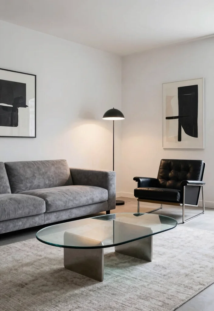 12 Mens Living Room Ideas with Clean Modern Vibes 2. Statement Furniture Pieces 0