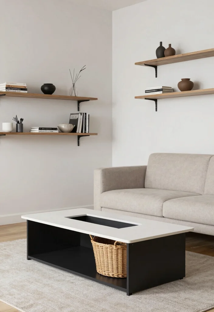 12 Mens Living Room Ideas with Clean Modern Vibes 5. Functional Storage Solutions 0