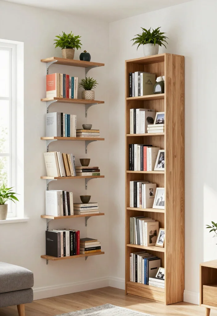 12 Minimalist Small Living Room Ideas That Feel Calm 4. Utilize Vertical Space 0