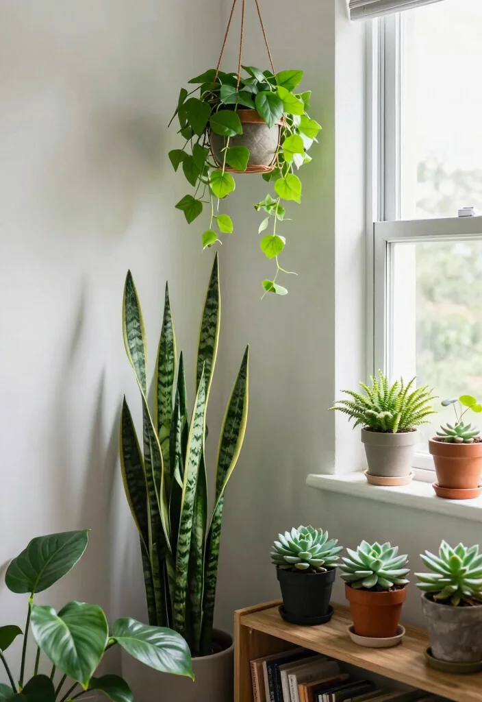 12 Minimalist Small Living Room Ideas That Feel Calm 6. Incorporate Greenery 0