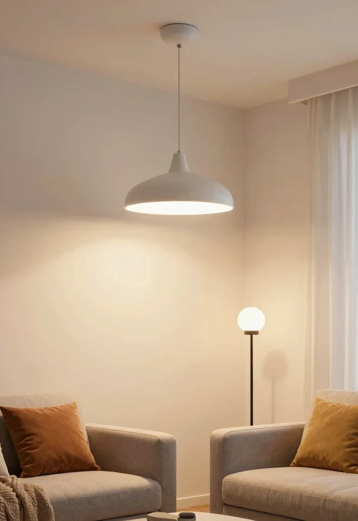 12 Minimalist Small Living Room Ideas That Feel Calm 9. Choose Minimalist Lighting 0