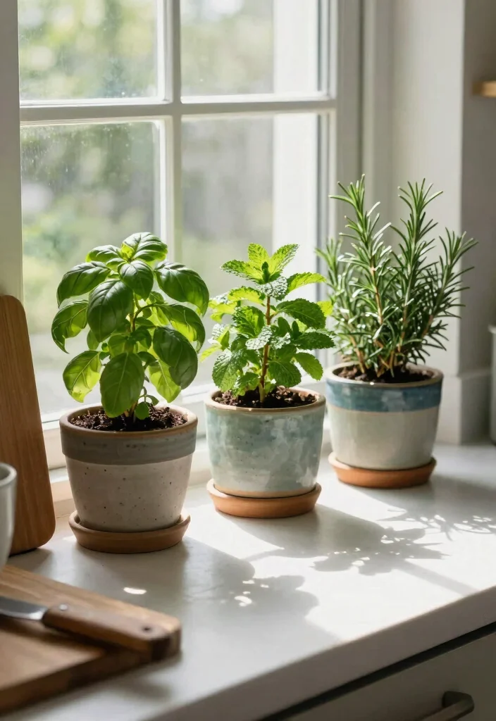 12 Natural Kitchen Ideas with Warm Organic Touches 5. Indoor Herb Gardens 0