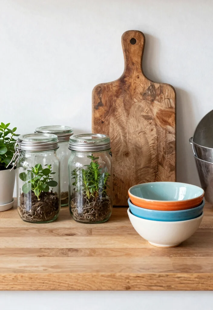 12 Natural Kitchen Ideas with Warm Organic Touches 6. Upcycled Kitchen Accessories 0