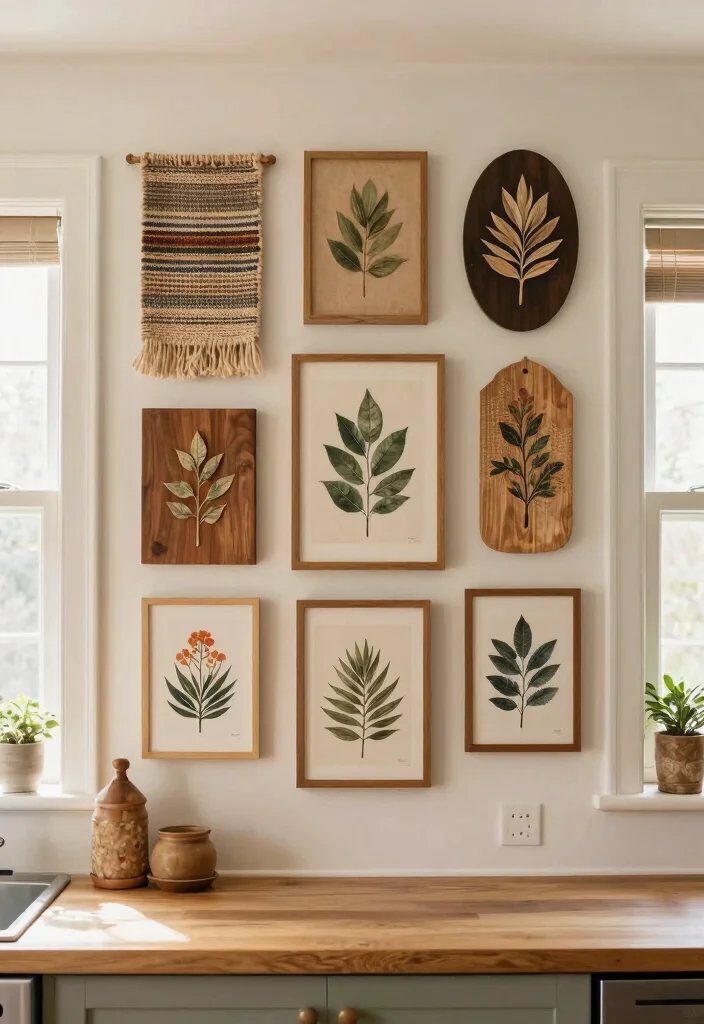 12 Natural Kitchen Ideas with Warm Organic Touches 9. Natural Wall Art 0