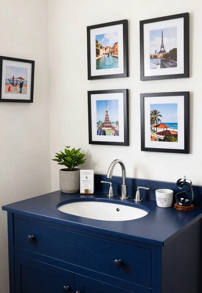 12 Navy Vanity Bathroom Ideas for a Classic Nautical Look 12. Personalized Touches 0