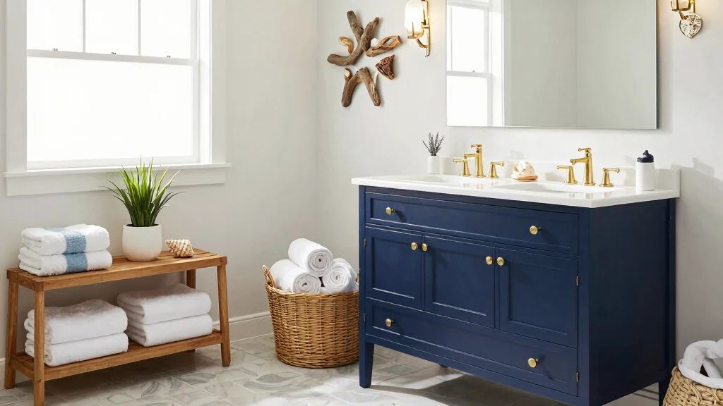 12 Navy Vanity Bathroom Ideas for a Classic Nautical Look
