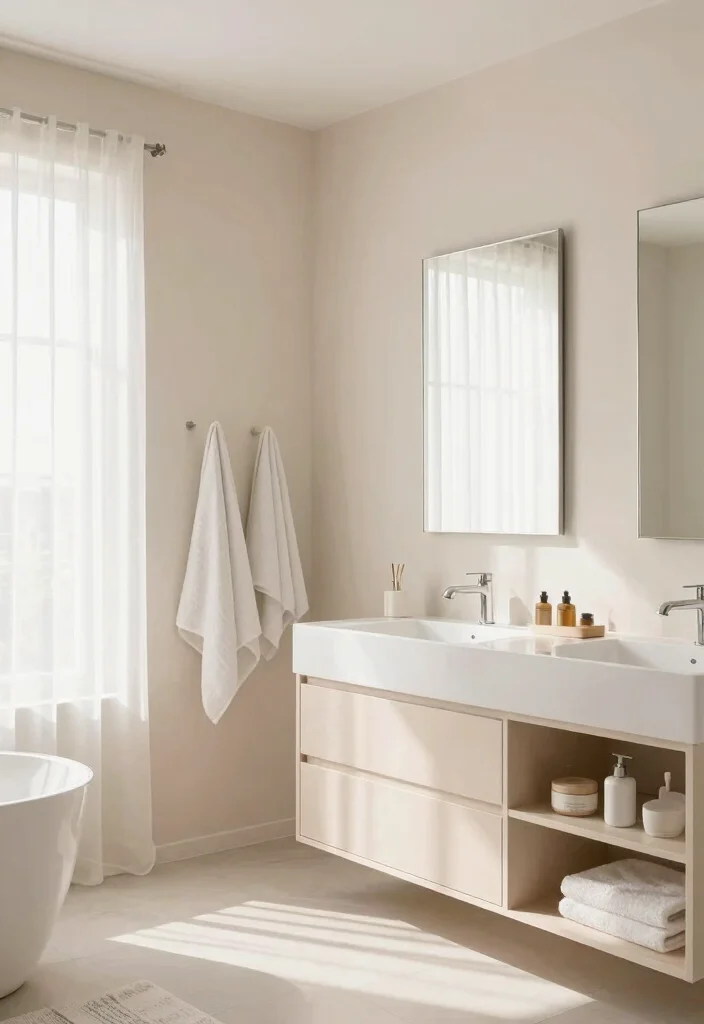 12 Pastel Bathroom Ideas for a Light Playful Look 10. Light and Airy Decor 0