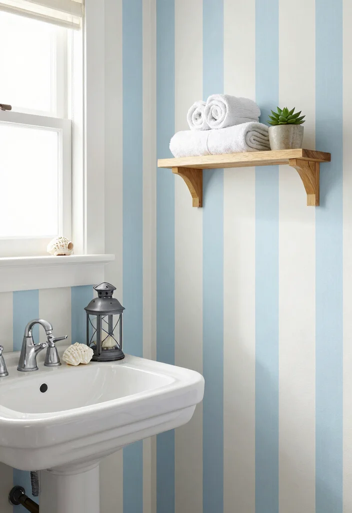 12 Peel and Stick Bathroom Wallpaper Ideas That Actually Work 24 12 Peel and Stick Bathroom Wallpaper Ideas That Actually Work 4. Nautical Themes 0