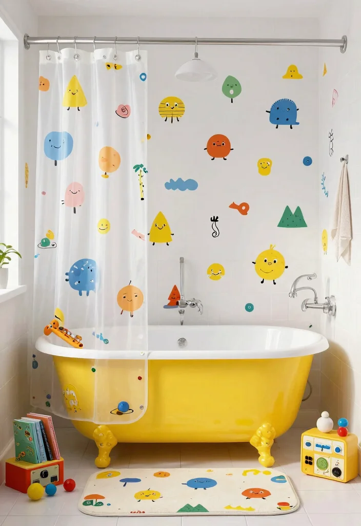 12 Peel and Stick Bathroom Wallpaper Ideas That Actually Work 26 12 Peel and Stick Bathroom Wallpaper Ideas That Actually Work 6. Whimsical Patterns for Kids 0