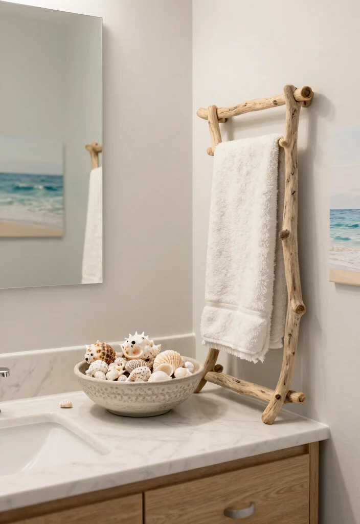 12 Pool House Bathroom Ideas for Easy Clean Coastal Style 6. Beachy Accessories 0