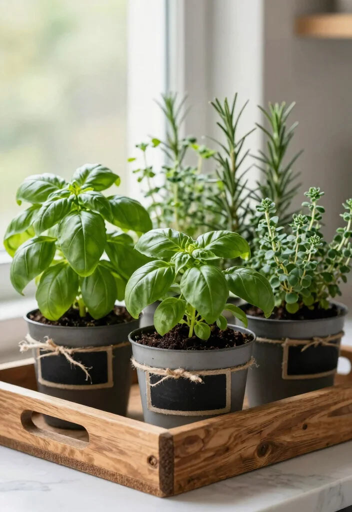 12 Primitive Kitchen Ideas with Rustic Character 10. Herb Garden 0
