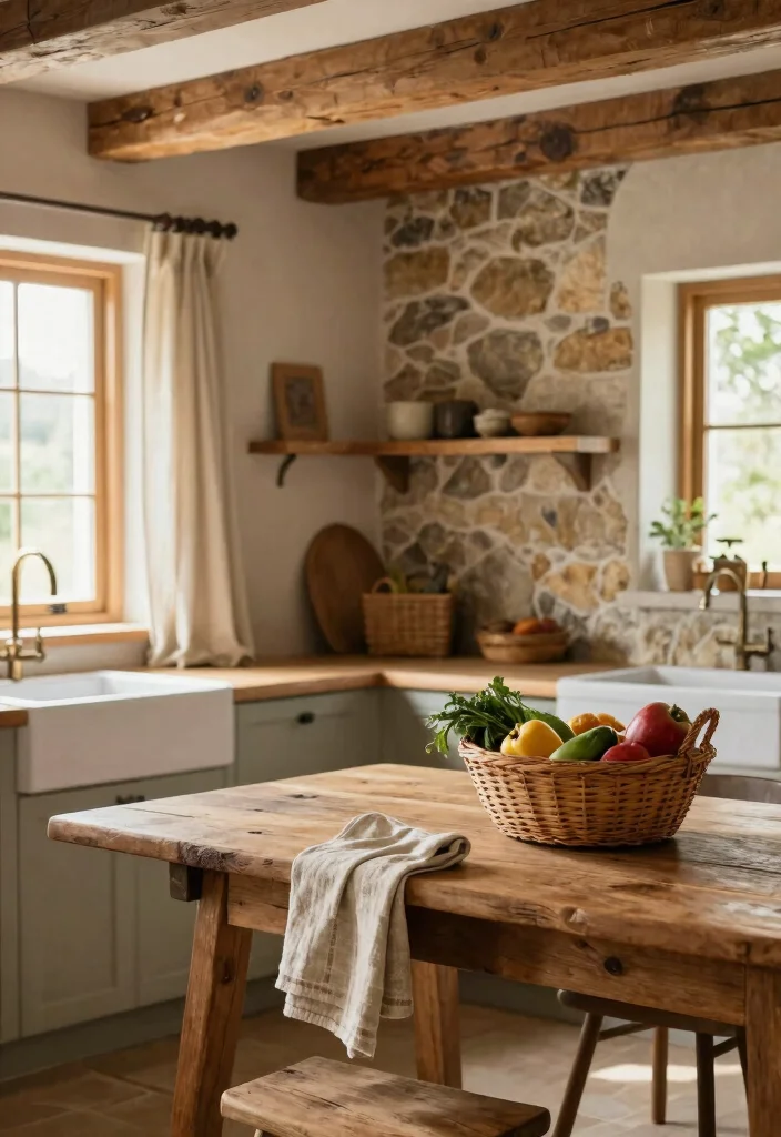 12 Primitive Kitchen Ideas with Rustic Character 4. Natural Textures 0