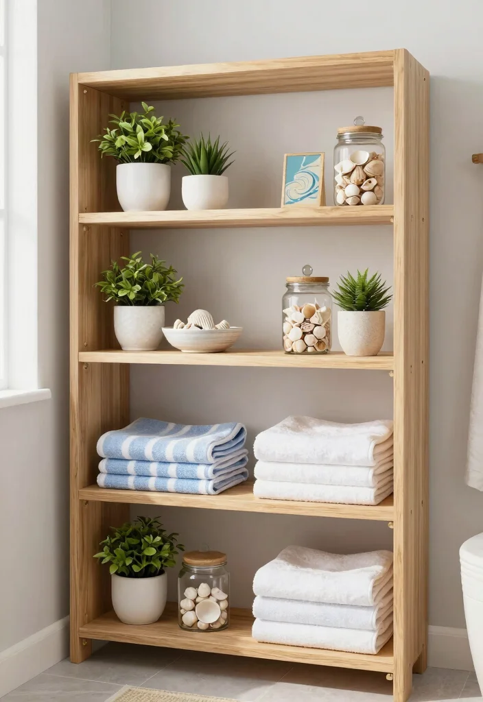12 Small Beach Bathroom Ideas for a Light Coastal Feel 12. Open Shelving Concepts 0