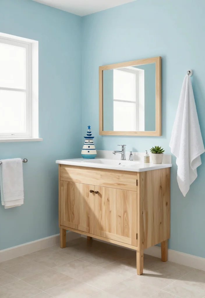 12 Small Beach Bathroom Ideas for a Light Coastal Feel 2. Light and Airy Color Schemes 0