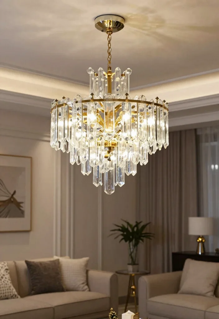 12 Small Formal Living Room Ideas That Feel Elegant 9. Statement Lighting Fixtures 0
