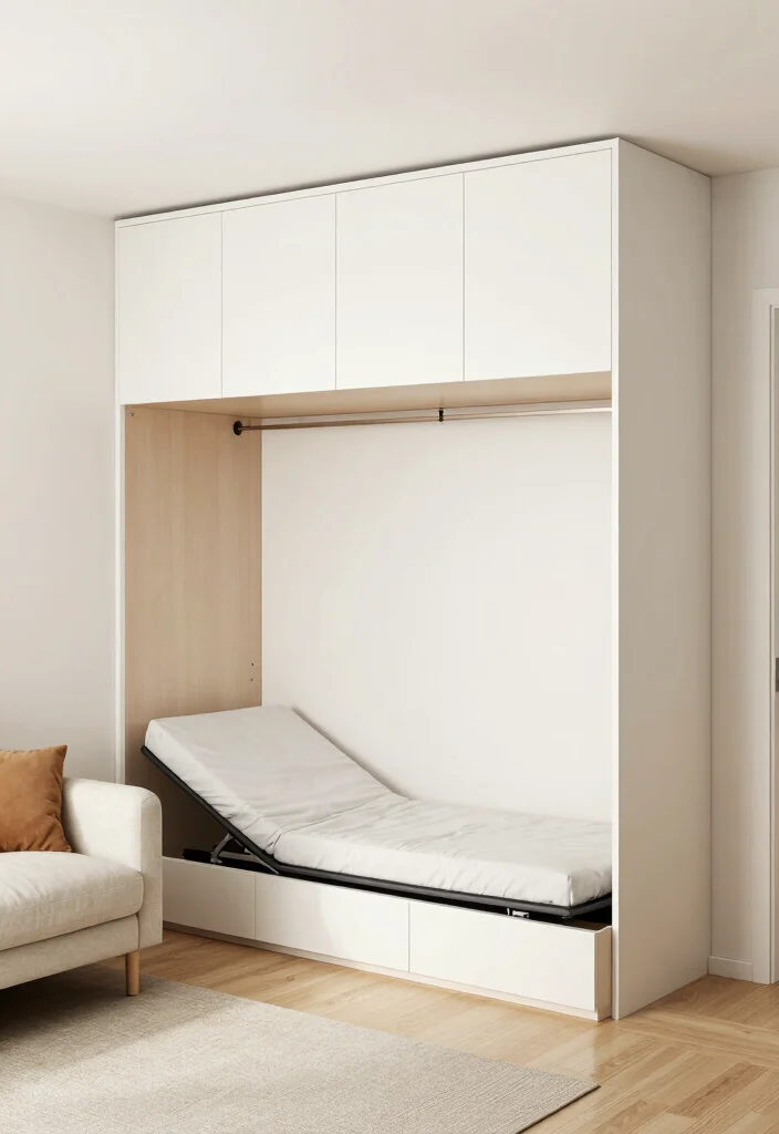 12 Small Living Room Furniture Ideas That Fit Well 10. Murphy Beds 0