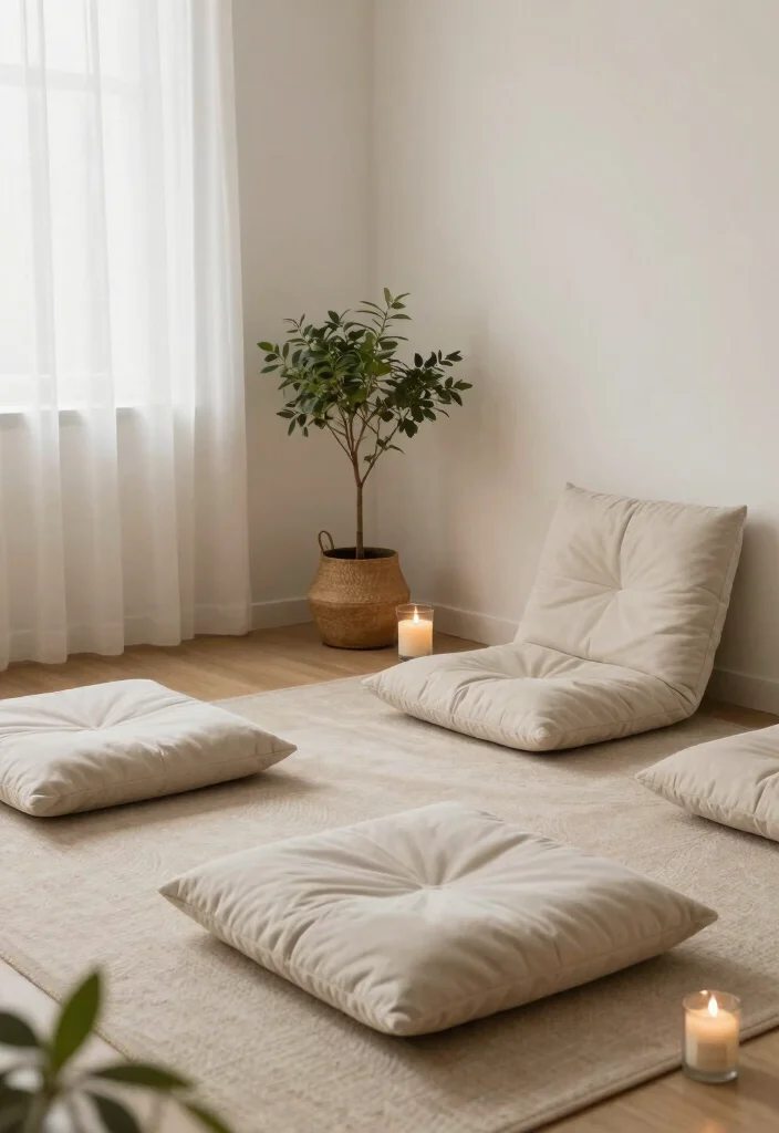 12 Spa Bedroom Ideas for a Calm Relaxing Retreat 11. Integrate a Relaxation Zone for Mindfulness 0