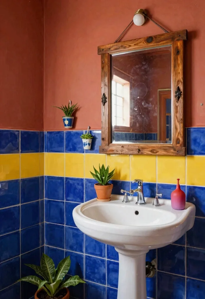 12 Spanish Bathroom Ideas with Old World Charm 9. Vibrant Color Palettes 0